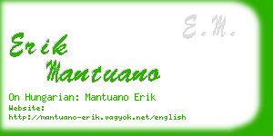 erik mantuano business card